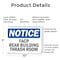Signmission FACP In Rear Building Trash Room, 10 in W x Rectangle, Plastic OS-2PACK-NS-P-710-L-12407 - alternate 8